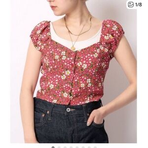Rolla’s Candy Floral Erin Top Size Crop Top